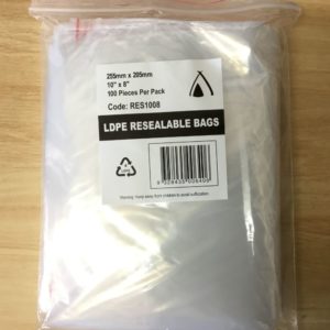LDPE Resealable Bags 10″ x 8″