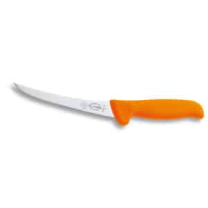 F.DICK Boning Knife, 15cm Semi Flexible Curved Blade: Orange Handle