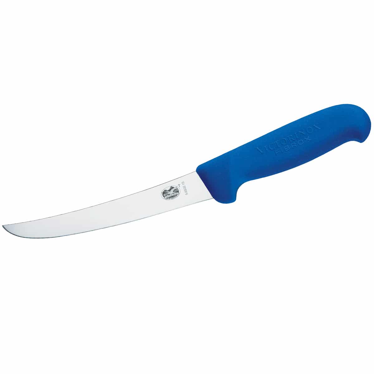 Victorinox Boning Knife, 15cm Curved and Wide Blade, with Blue Handle