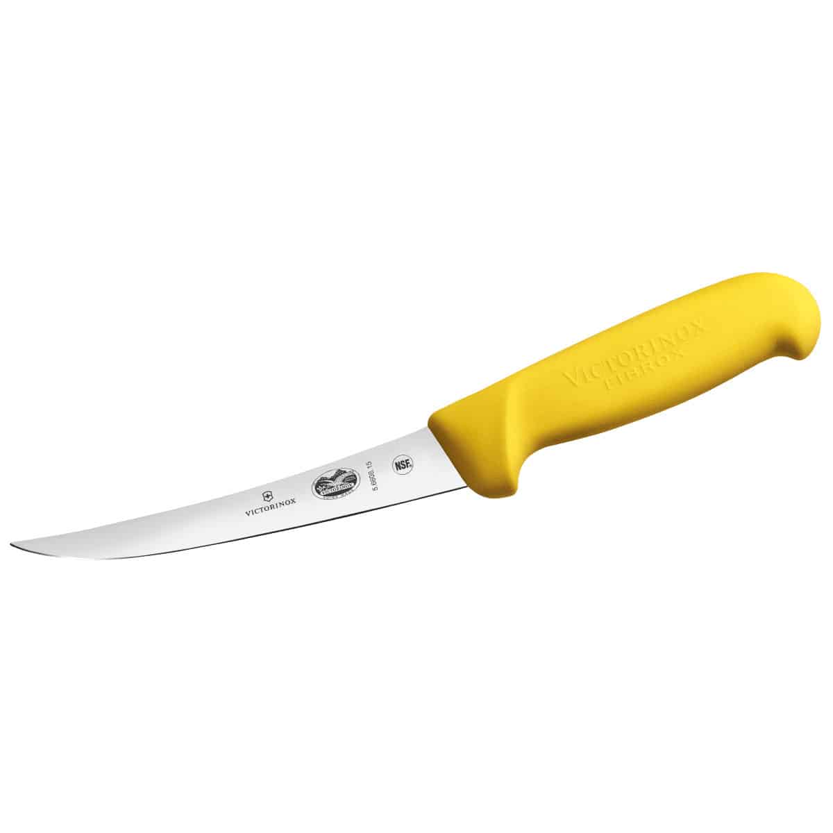 Victorinox Boning Knife, 15cm Curved & Narrow Blade, Yellow Handle