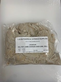 Salted Superior Lamb Casings 24/26mm