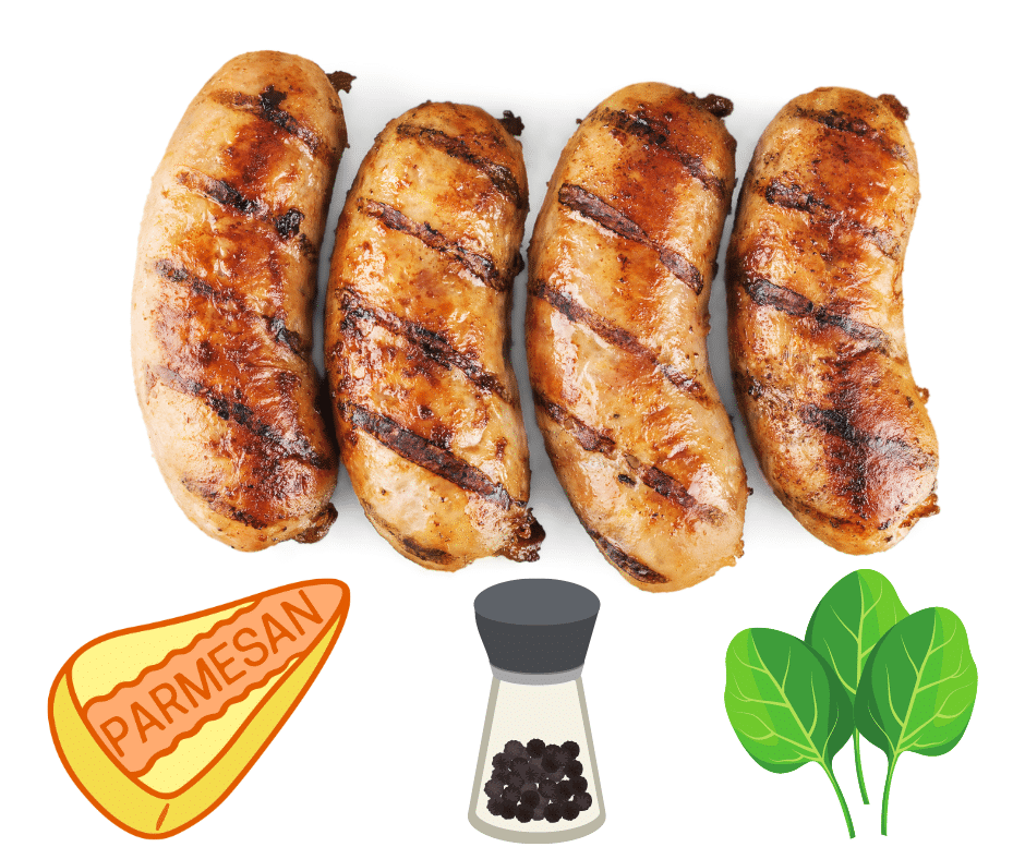 Denco Parmesan Pepper and Spinach Sausage Meal 1.25kgs GF*